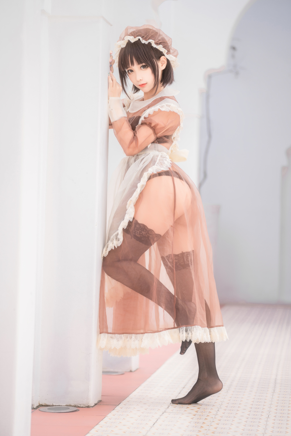 蠢沫沫 真爱版 纱-室外女仆 [40P560M]-咪咪大车灯