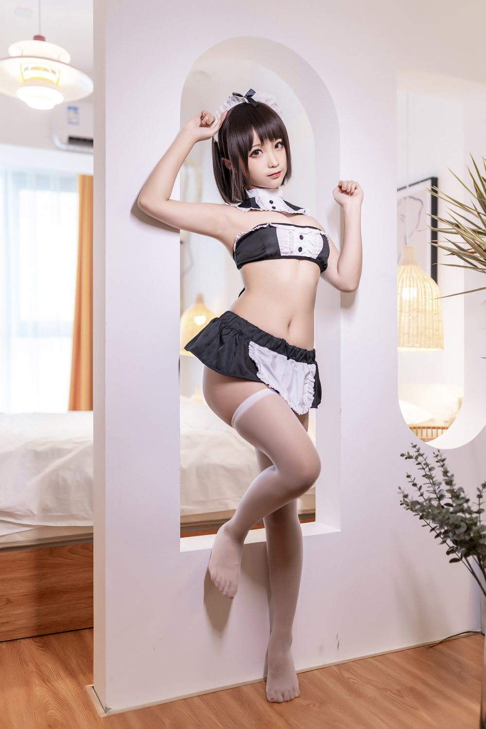 蠢沫沫 真爱版 撩汉女仆 [40P550M]-咪咪大车灯