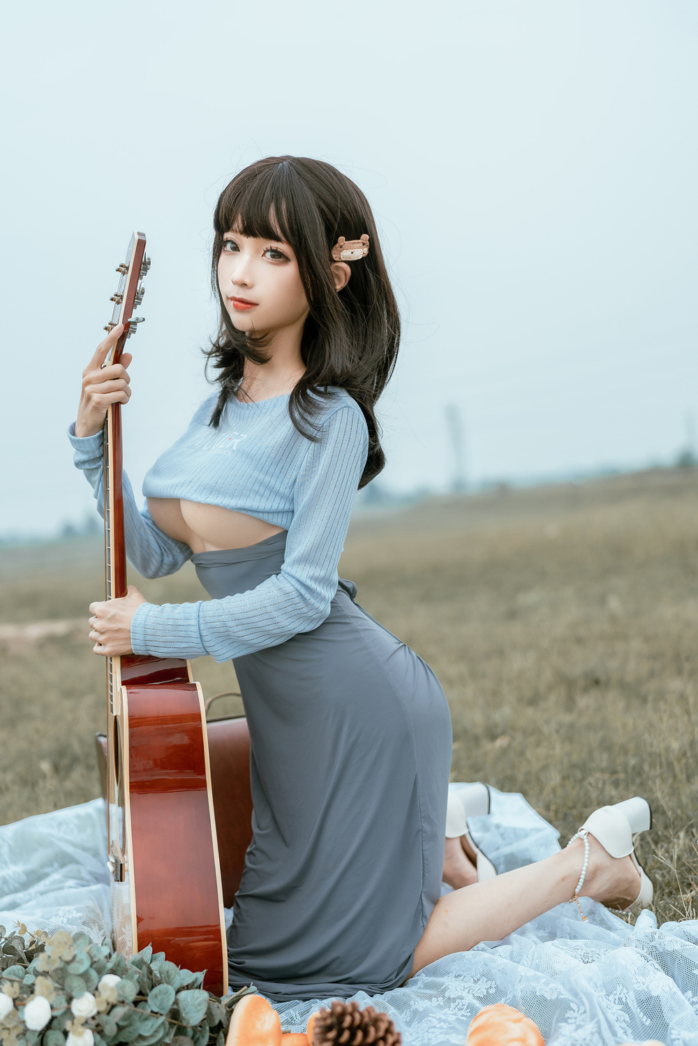 蠢沫沫 吉他妹妹 [50P628M]-咪咪大车灯
