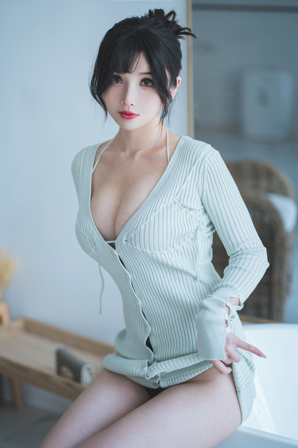 凉凉子 – 人妻毛衣 [54P508M]-咪咪大车灯