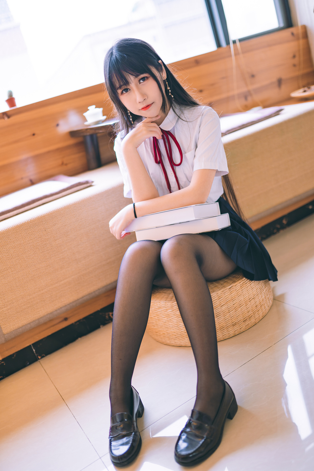 不呆猫 – 校服JK [64P4V518M]-咪咪大车灯