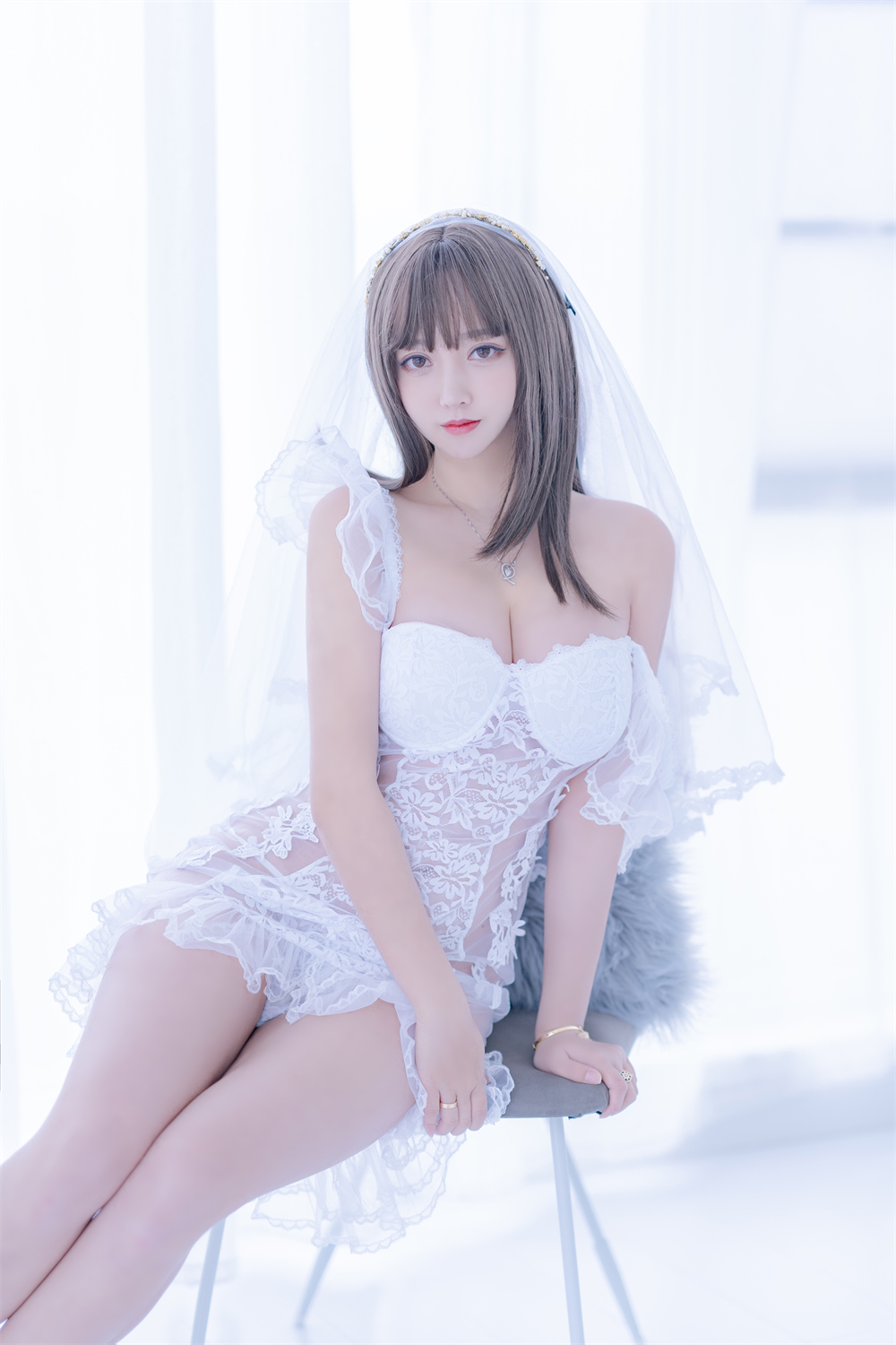 过期米线线喵 白雪姬 [61P]-咪咪大车灯