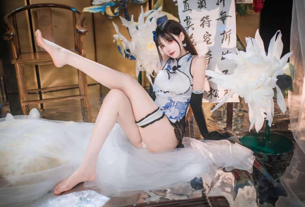 羽生三未 – NO.23 艳娘幻梦谭 瓶儿 青花瓷旗袍 VIP